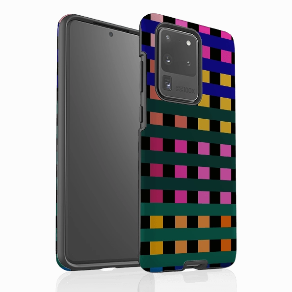 Samsung Tough Case - Newton Check By Kitty Joseph Light Finish