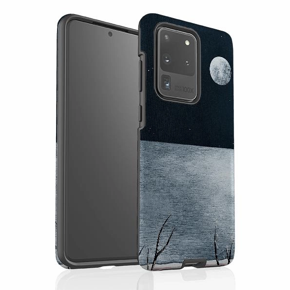 Samsung Tough Case - Night Of The Huge Moon By Natasha Newton Hybrid Edge Finish Vivid Gradient