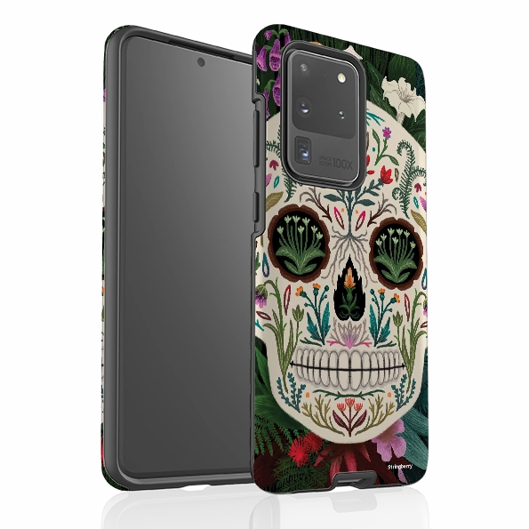 Samsung Tough Case - Poison Sugar Skull By Anna Stead Flexible Texture Comfort Shield