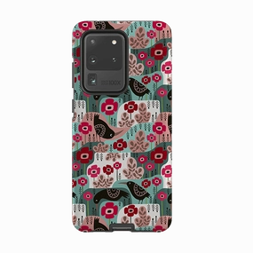 Universal Fit Matte Texture Layer Samsung Tough Case - Poppies And Crow By Suzy Taylor