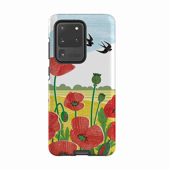Samsung Tough Case - Poppy Fields By Liane Payne Vivid Design Texture High Quality