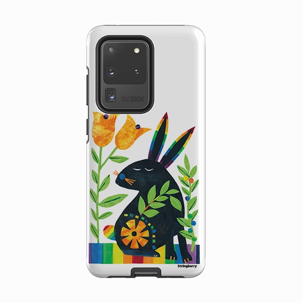 Smooth Edges Clear Protection Samsung Tough Case - Pride Rabbit By Tracey English