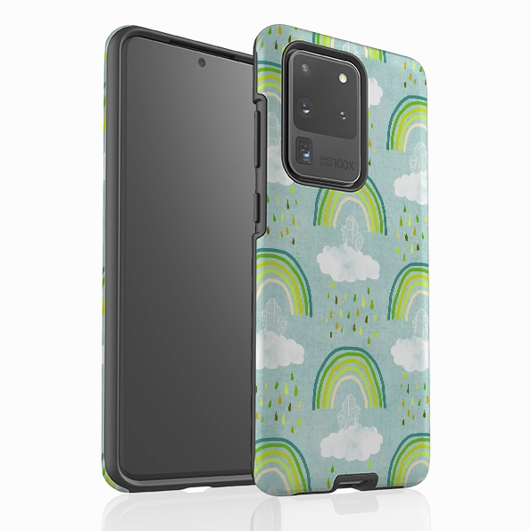 Hybrid Material Smooth Texture Pattern Samsung Tough Case - Rainbows And Crystals By Katherine Quinn
