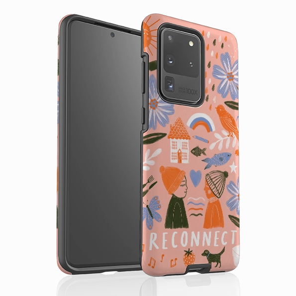 Samsung Tough Case - Reconnect Orange By Lee Foster Wilson Hybrid Touch Smooth Lining
