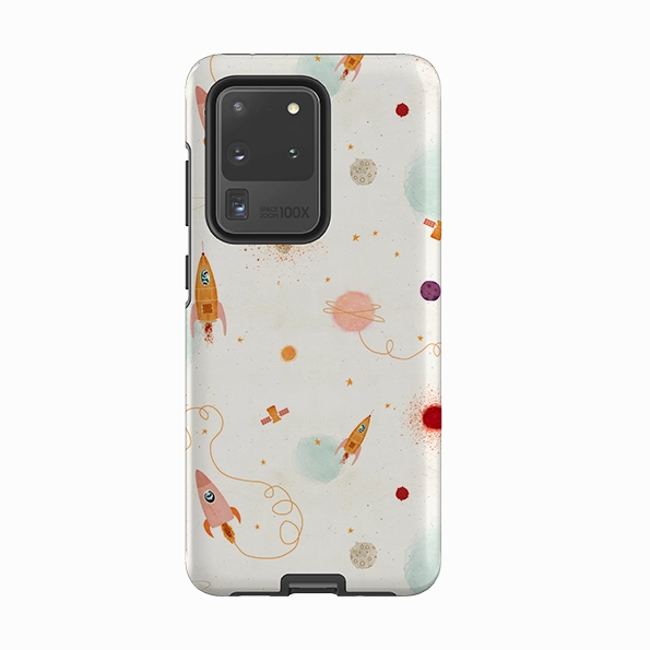 Samsung Tough Case - Rockets Cream By Katherine Quinn Polished Texture Finish