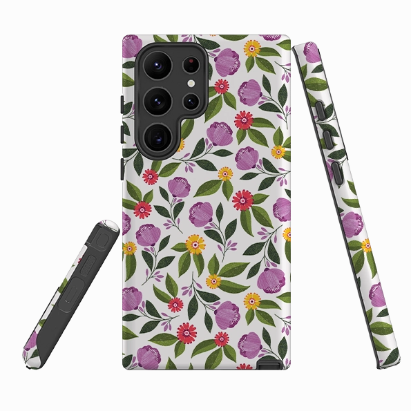 Luxury Texture Finish simple design Samsung Tough Case - Rose Garden I By Ali Brookes