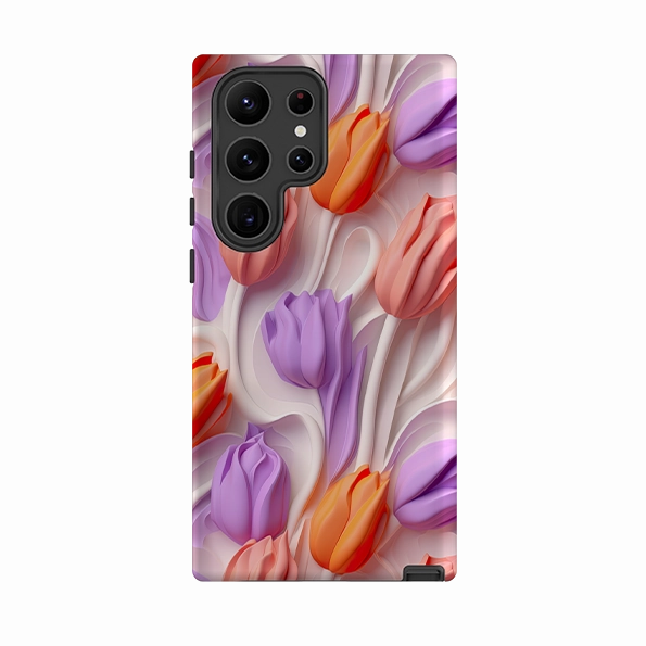 Samsung Tough  Case - Rotterdam Tulips Minimal Pattern