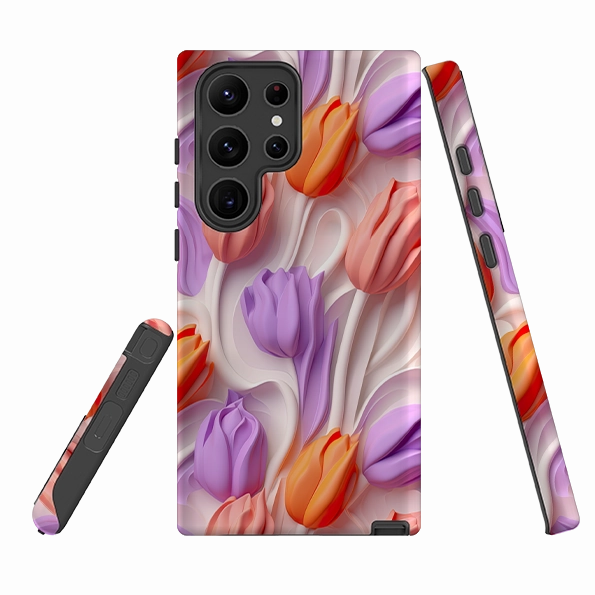 Samsung Tough  Case - Rotterdam Tulips Minimal Touch Stylish Finish