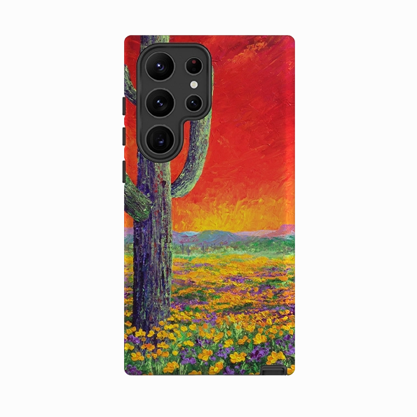 Comfort Build Protective Design Texture Samsung Tough Case - Saguaro By Linda Calvert Jacobson