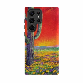 Comfort Build Protective Design Texture Samsung Tough Case - Saguaro By Linda Calvert Jacobson