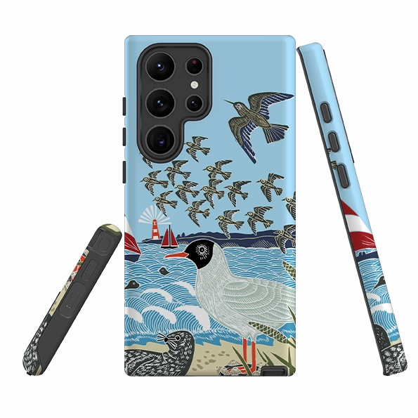Unique Artwork Soft Design Samsung Tough  Case - Seagulls And Seals By Kate heiss