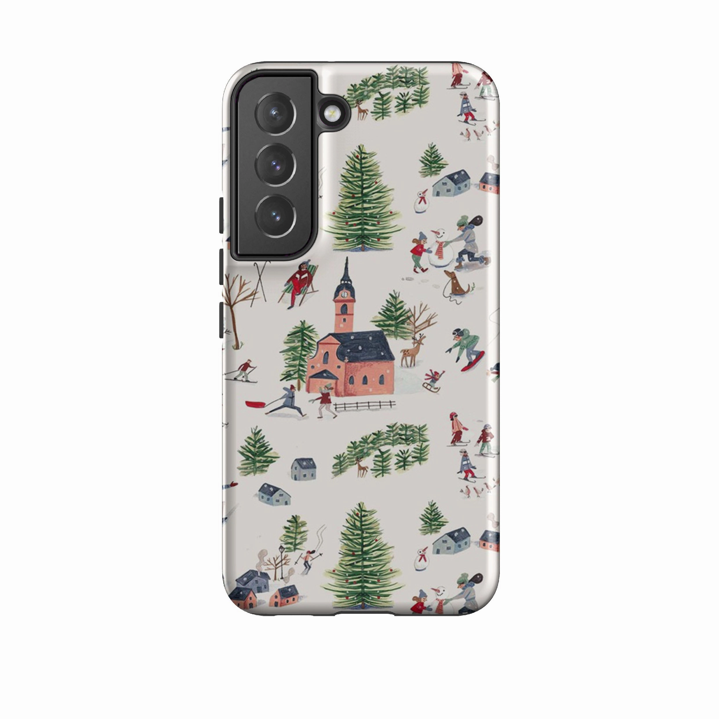 Comfort Fit Elegant Comfort Samsung Tough Case - Skiing By Caroline Bonne Muller