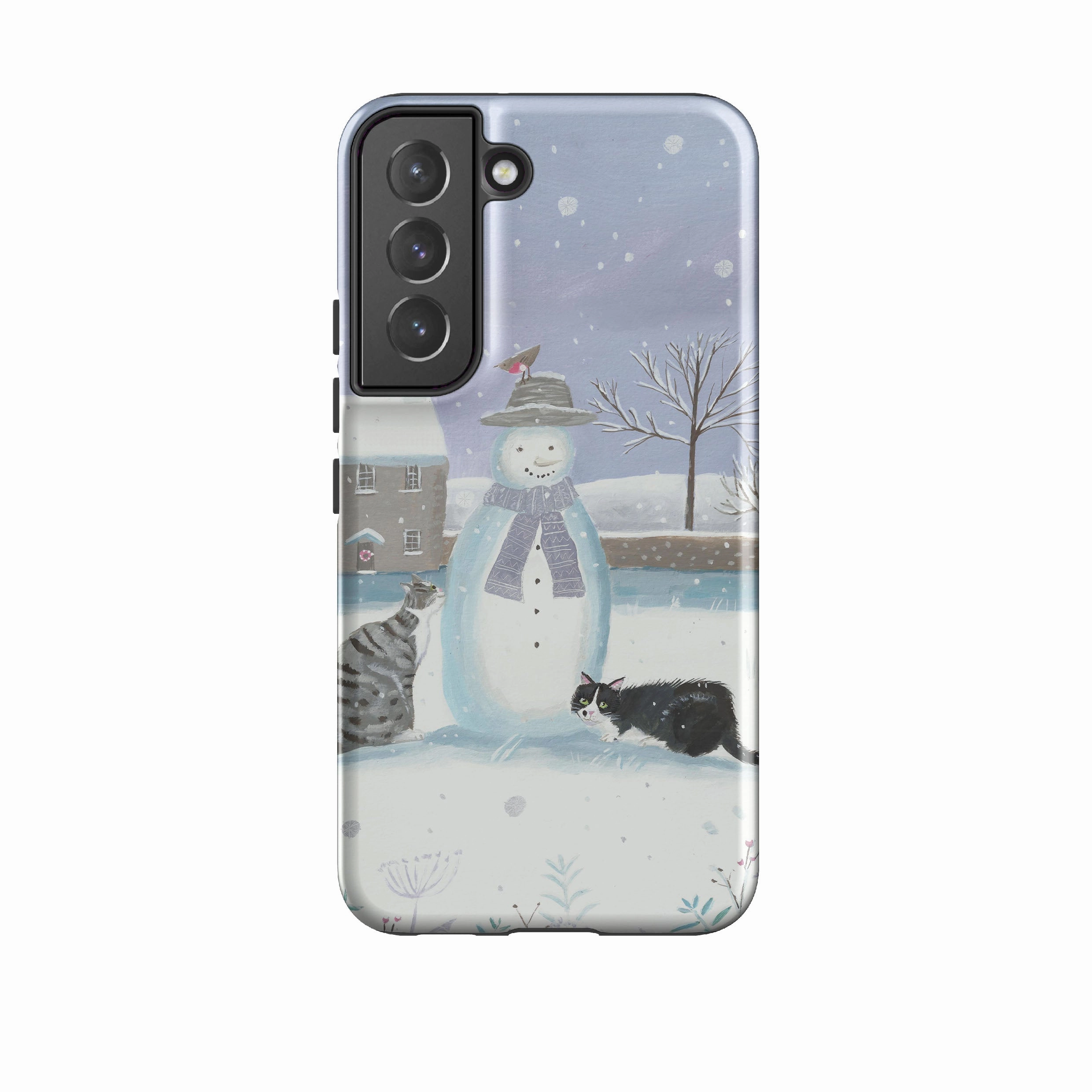 Protective Look Samsung Tough Case - Snowman And Cats By Mary Stubberfield