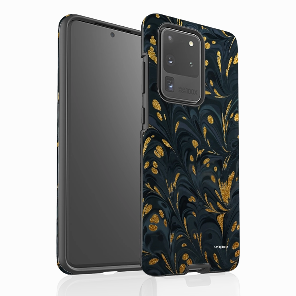 Outdoor Protection Comfort Pattern Texture Samsung Tough Case - Stormy Leaves
