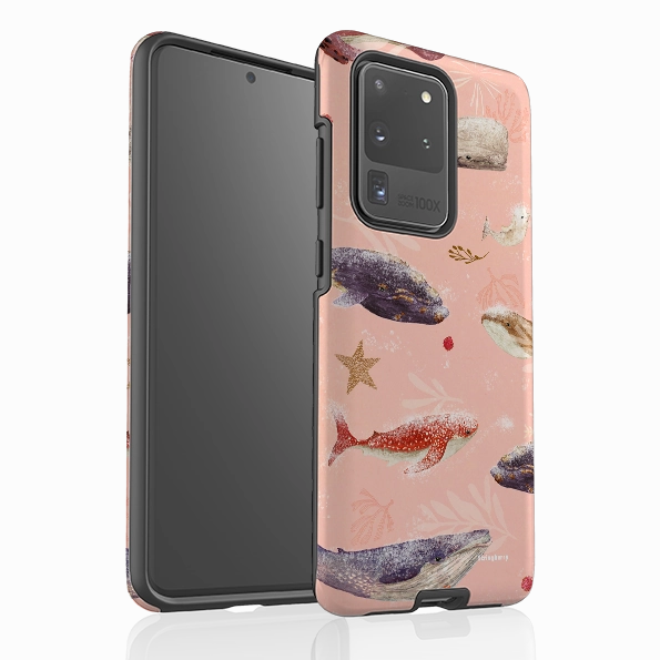 Samsung Tough Case - Sugar Plum Whales By Katherine Quinn Shock Proof