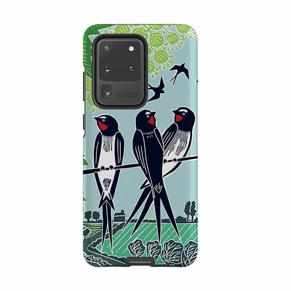 Samsung Tough Case - Swallows By Kate Heiss Protective Look Protective Texture Layer