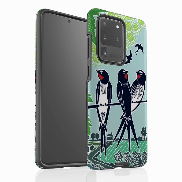 Samsung Tough Case - Swallows By Kate Heiss High-End Detail Refined Look