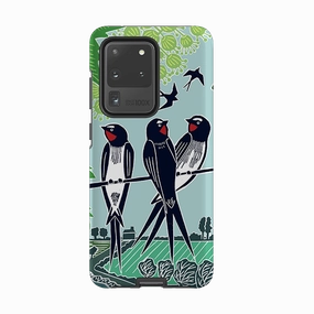 Samsung Tough Case - Swallows By Kate Heiss Protective Look Protective Texture Layer