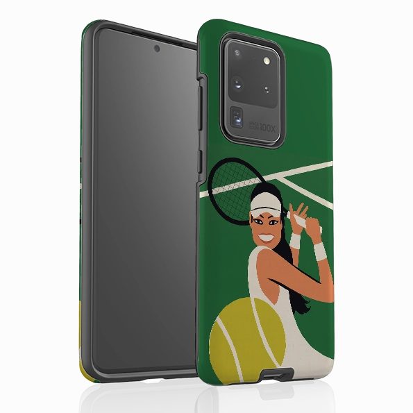 Matte Finish Hybrid Touch Samsung Tough Case - Tennis Star