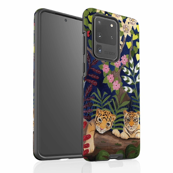Protective Pattern Gloss Surface Layer Samsung Tough Case - Tigers By Bex Parkin