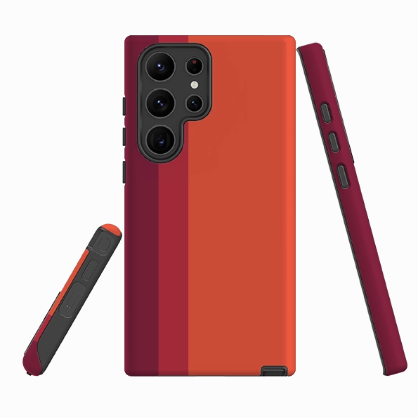 Versatile Design Soft Protection Edge Samsung Tough  Case - Tokyo Chroma Stripe