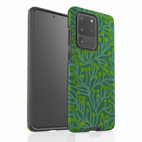 Marble Pattern Samsung Tough Case - Vine Green And Teal By Katherine Quinn