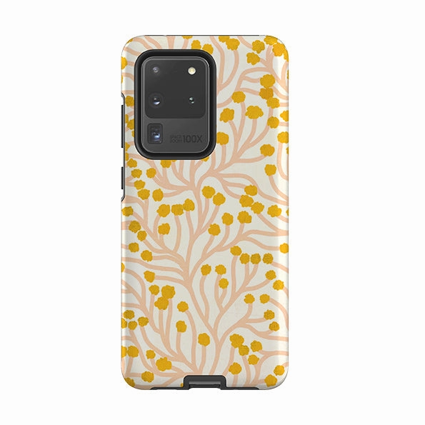 Samsung Tough Case - Vine Pink and Ochre By Katherine Quinn Minimal Comfort Shock Layer