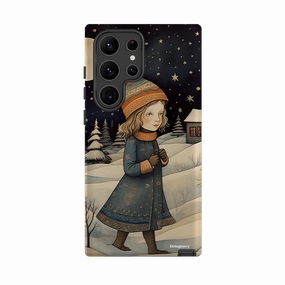 Samsung Tough Case - Walking In The Snow Easy Removal Durable Edge Texture