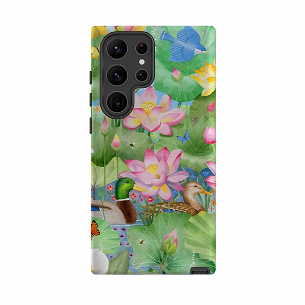 Premium Feel Layer Samsung Tough Case - Waterlily Pond By Bex Parkin
