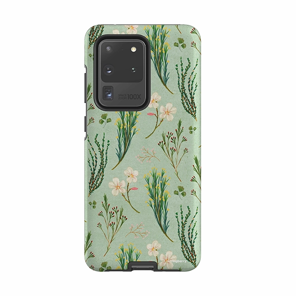 Rugged Surface Protective Detail Samsung Tough Case - Wild Flowers By Katherine Quinn