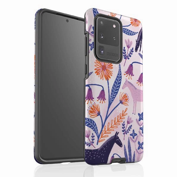 Samsung Tough Case - Wild Ponies Pink By Lee Foster Wilson Hybrid Grip Finish