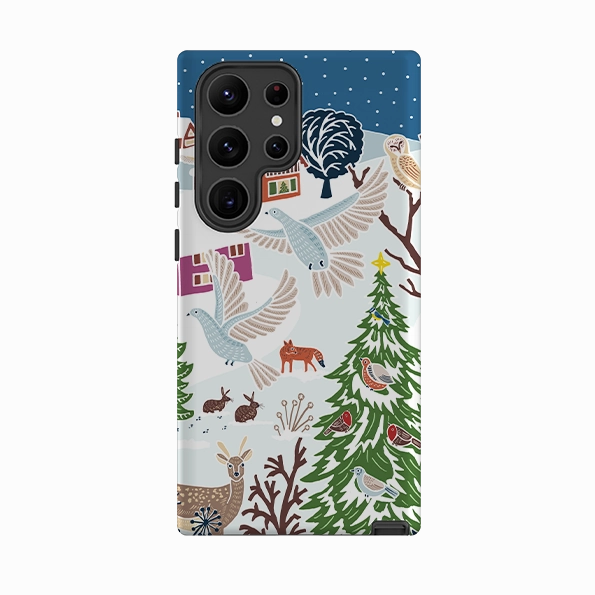 Stylish Aesthetic Premium Texture Design Samsung Tough Case - Winter I By Kate Heiss