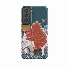 Samsung Tough Case - Winter Squirrel By Kate Heiss Clear Surface