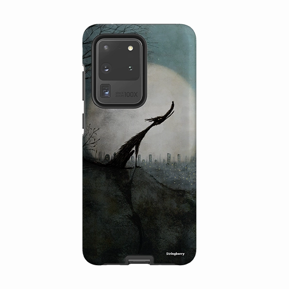 Samsung Tough Case - Wolf Moon By Maja Lindberg Creative Artwork Strong Corners
