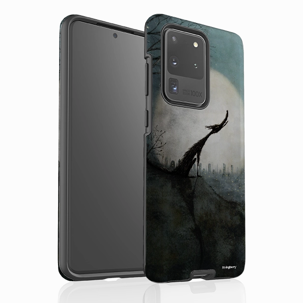 Stylish Aesthetic Samsung Tough Case - Wolf Moon By Maja Lindberg