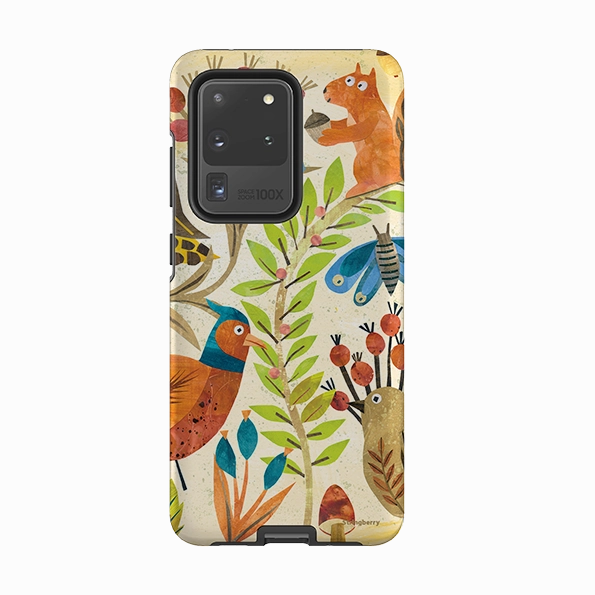 Tactile Buttons Daily Grip Samsung Tough Case - Woodland Friends By Tracey English