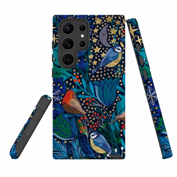 Samsung Tough Case - Xmas Robin I By Emma Frances Grant Hybrid Surface Layer Soft Look Texture