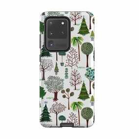 Premium Surface Finish Soft Surface Samsung Tough Case - Xmas Trees By Caroline Bonne Muller