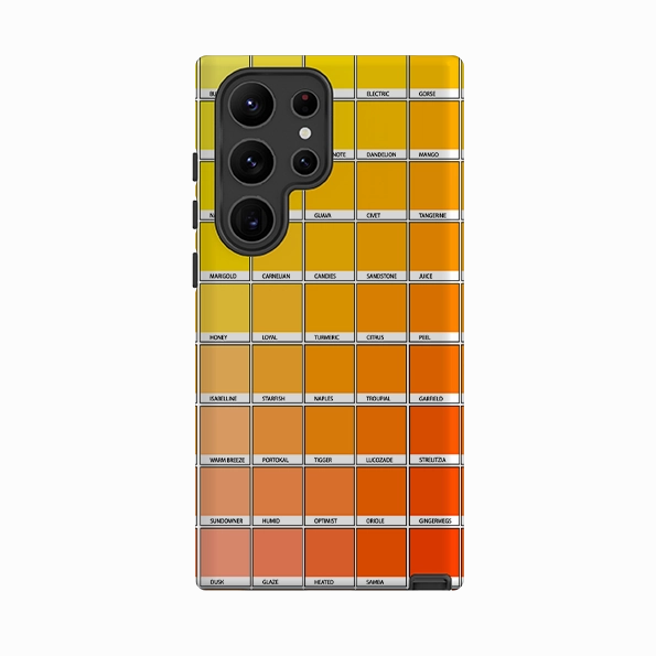 Tough Grip Matte Feel Texture Samsung Tough Case - Yellow Chromology By Kitty Joseph