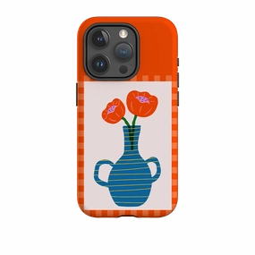 iPhone Case - Blue Vase Ergonomic Texture Luxury Appeal