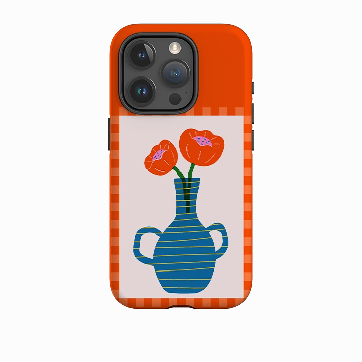 iPhone Case - Blue Vase Ergonomic Texture Luxury Appeal