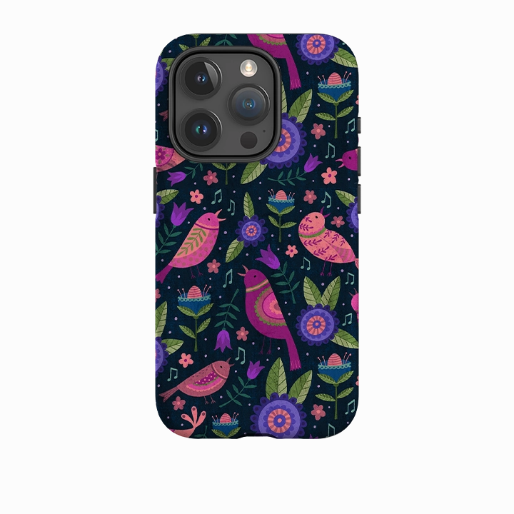 High-End Detail Classic Touch iPhone Tough Case - Bird Pattern VI By Suzy Taylor