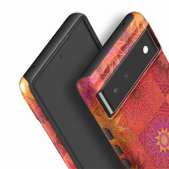 slim fit Raised Edges Google Tough Case -  African Suns By Jehane