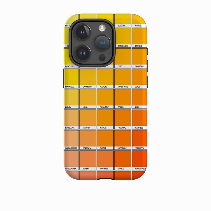 Vibrant pattern iPhone Tough Case - Yellow Chromology By Kitty Joseph