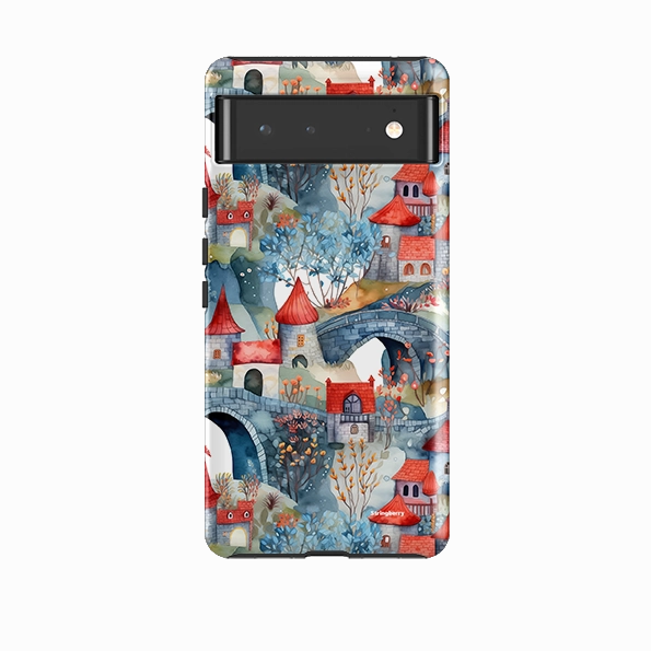 Google Tough Case -  Old Town Minimal Edge Design Wireless Charging Compatible