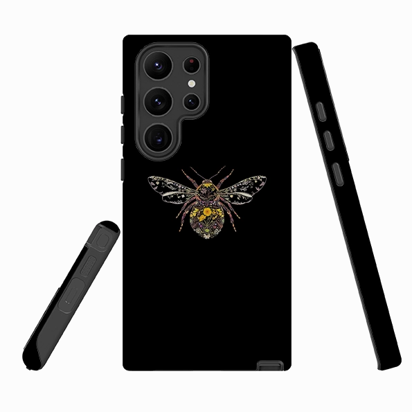 Samsung Tough  Case - Floral Bumble Bee By Helen Ahpornsiri Premium Detail Finish Luxury Coating