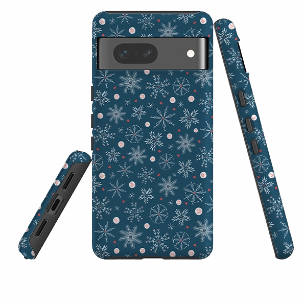 Durable touch Creative Accent Google Tough Case - Christmas Snowflakes By Ali Brookes