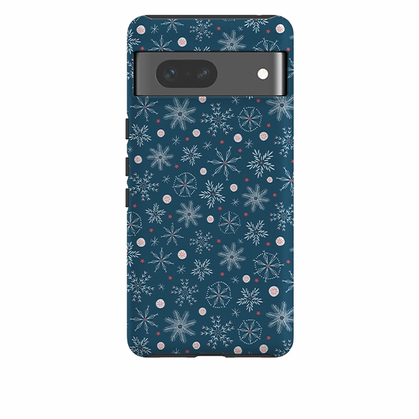 Google Tough Case - Christmas Snowflakes By Ali Brookes Matte Design Texture