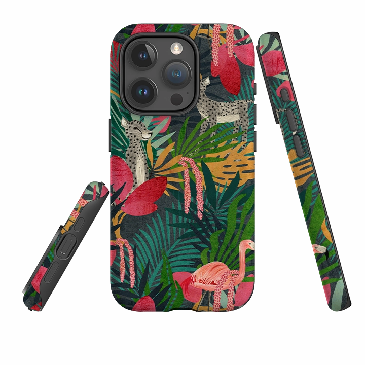 Non Slip iPhone Tough Case - Lush Jungle By Katherine Quinn
