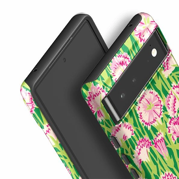 Protective Surface Slim Protection Google Tough Case -  Carnations By Sarah Campbell